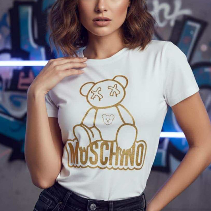 Тениска със златен принт MS01