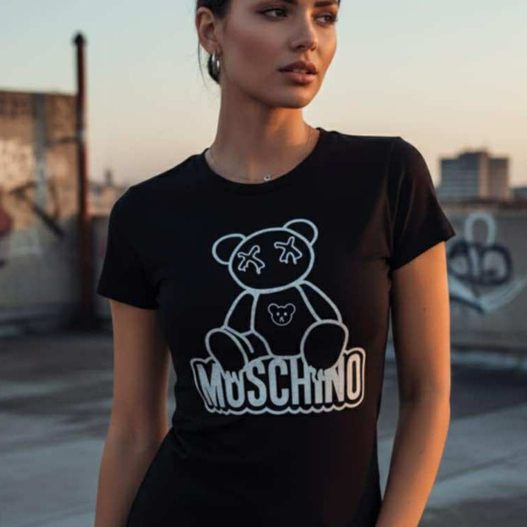 Тениска със сребърен принт MS02