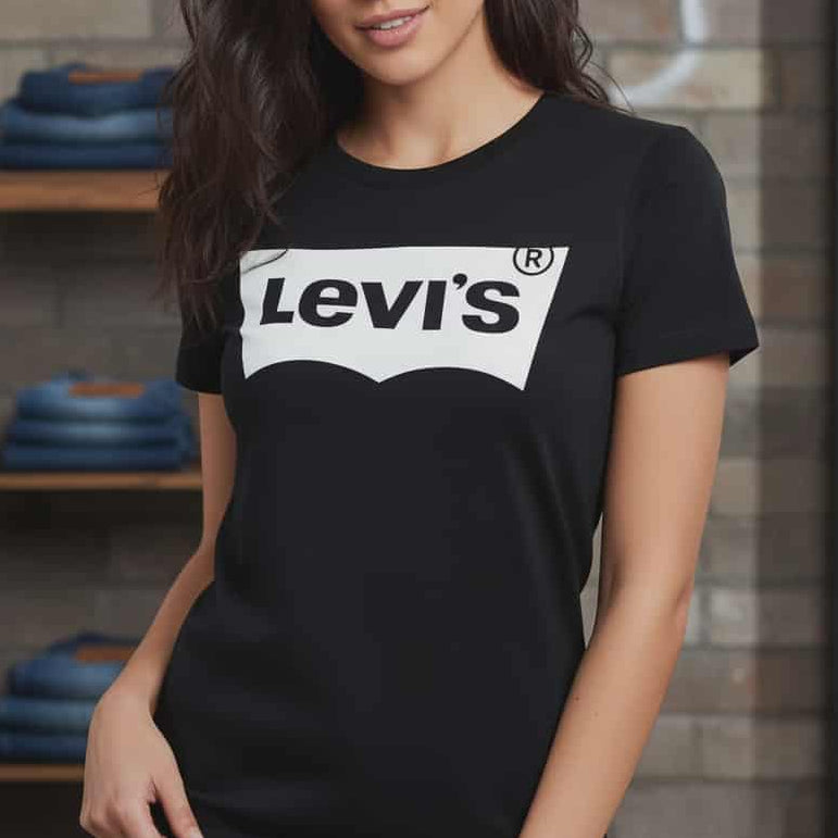 Тениска с велурен принт LV03