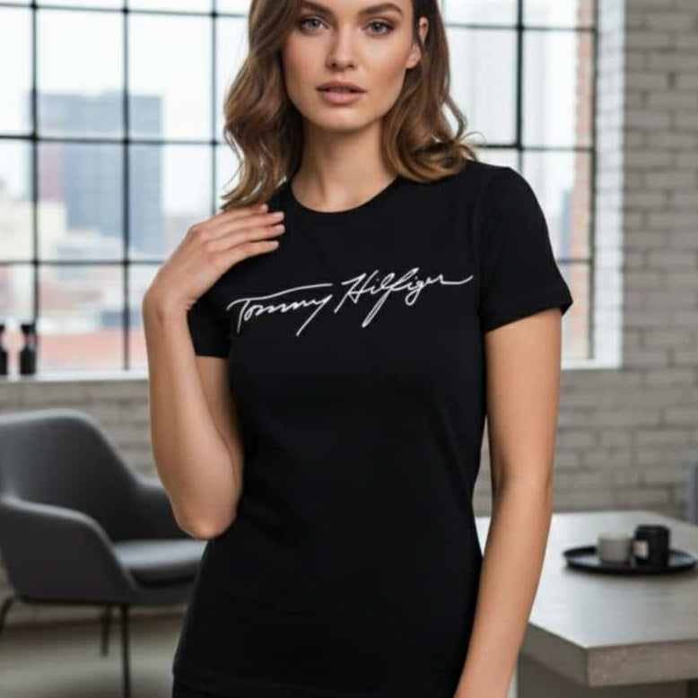 Тениска с велурен принт TH04