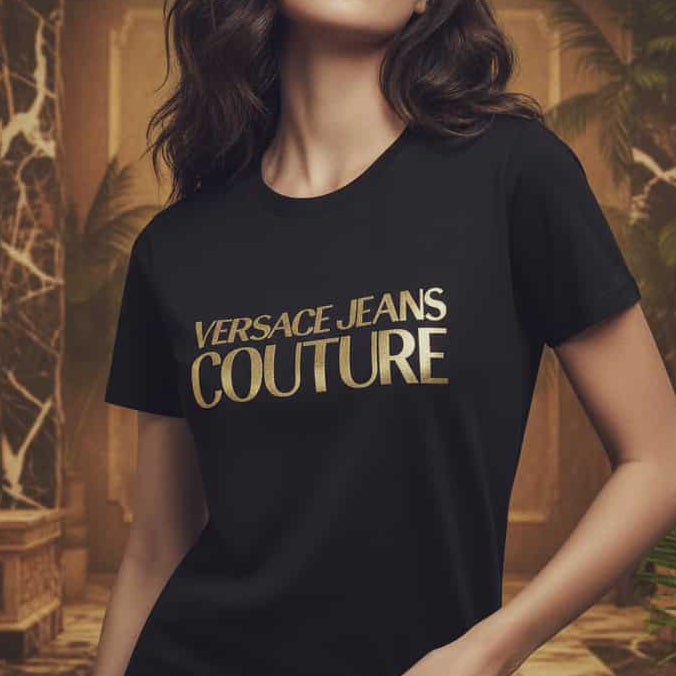 Тениска със златен принт VS06