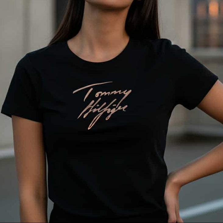 Тениска с розово злато принт TH09