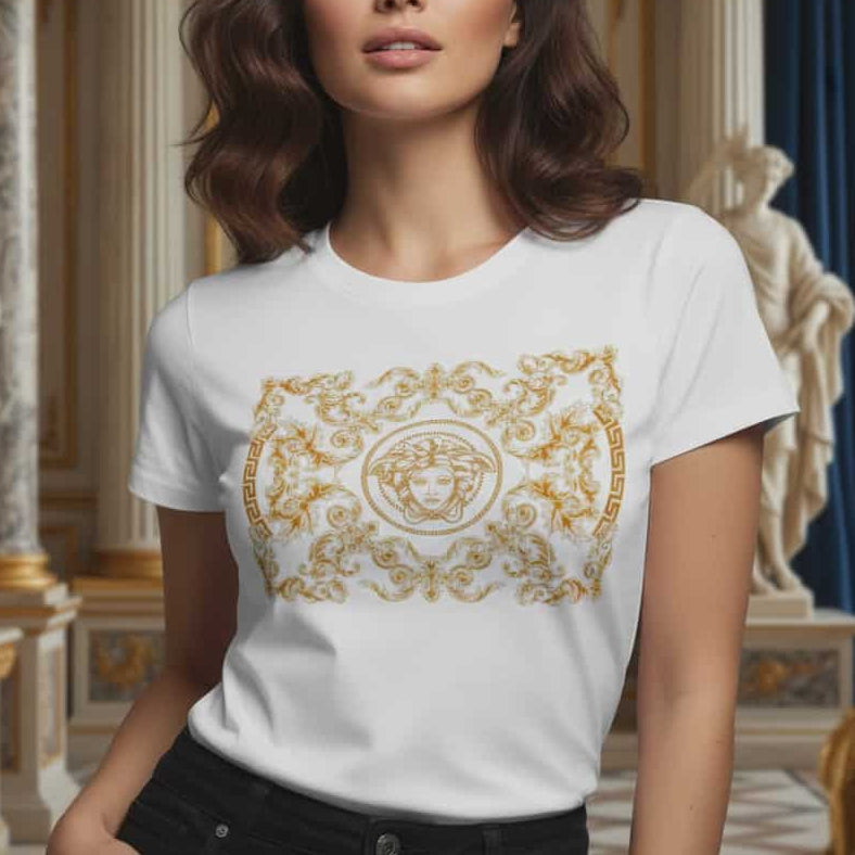 Тениска със златен принт VS09