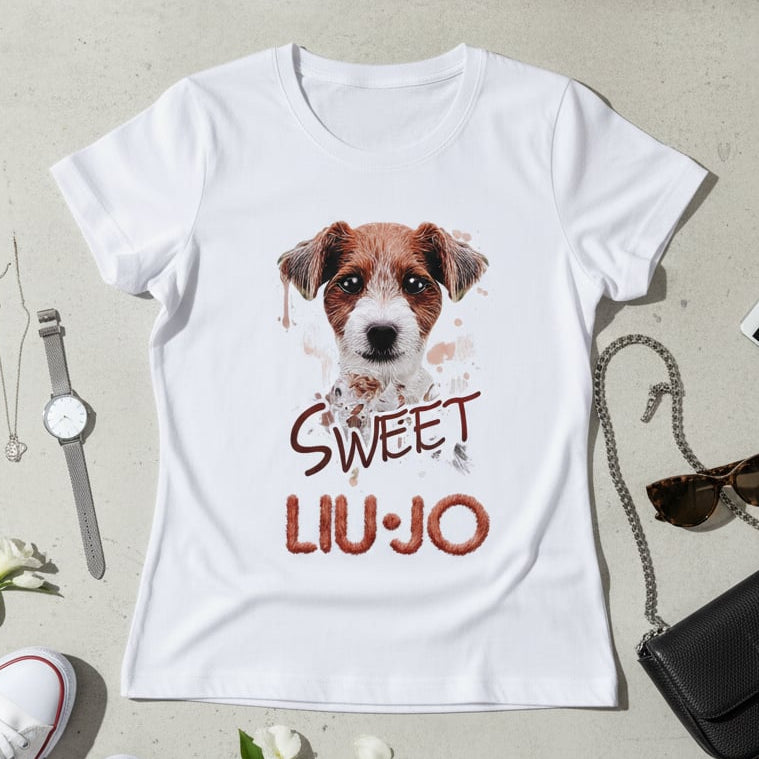 Тениска с принт LJ3066 - FashionVibe