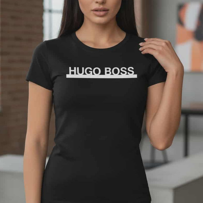 Тениска с велурен принт HB13