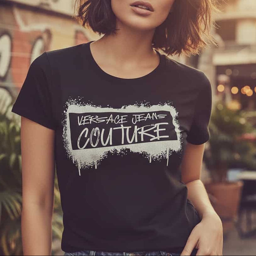 Тениска със сребърен принт VS20