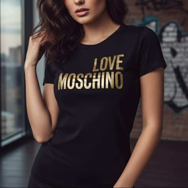 Тениска със златен принт MS16