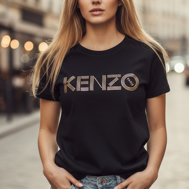 Тениска със златен принт - OTH29