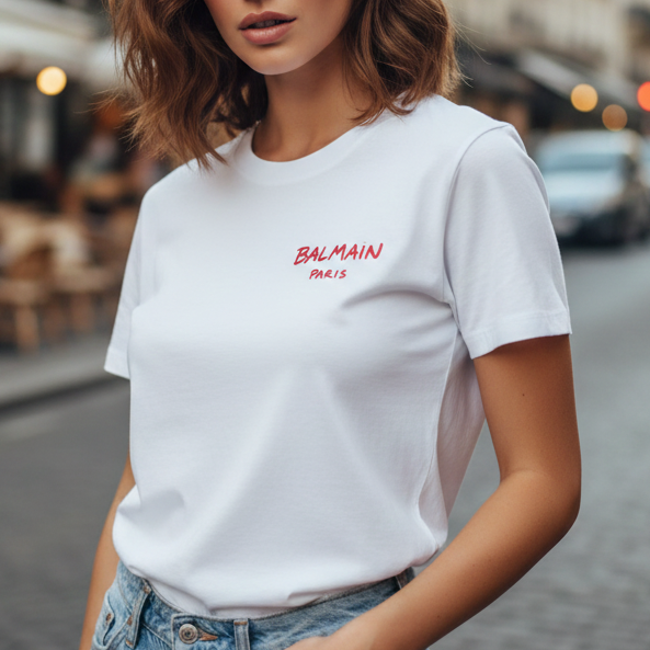 Тениска със сребърен принт - OTH31