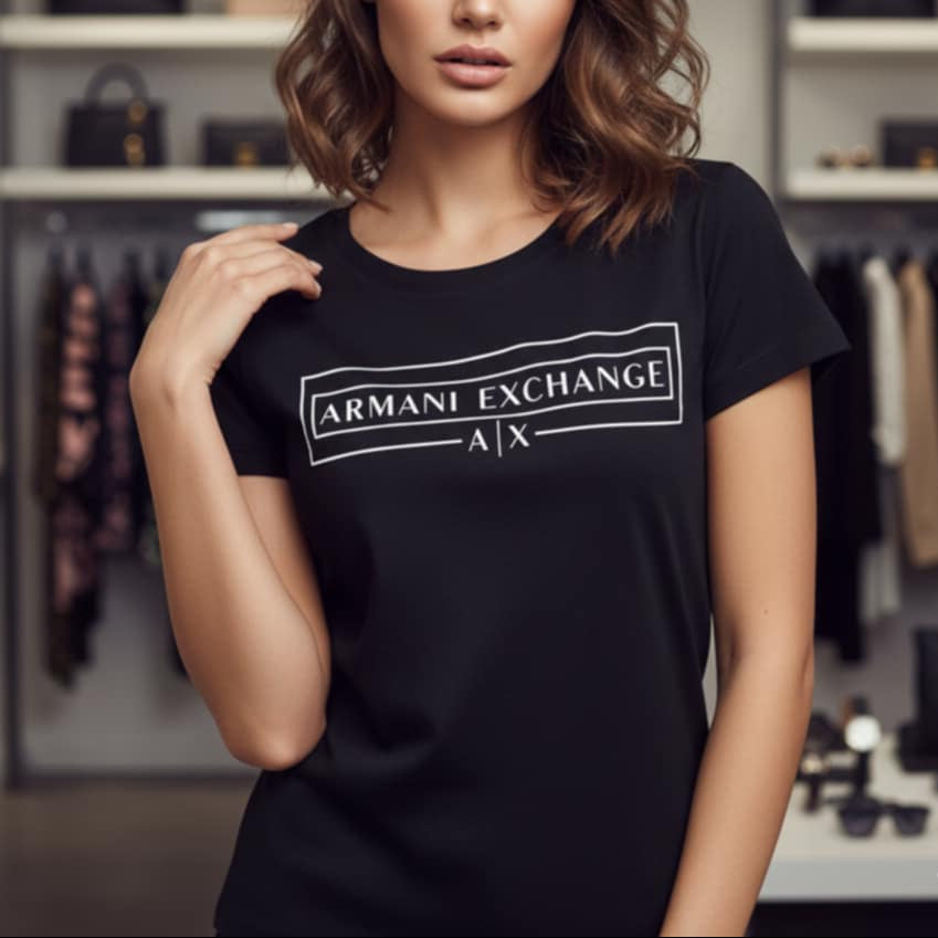 Тениска с велурен принт AR26