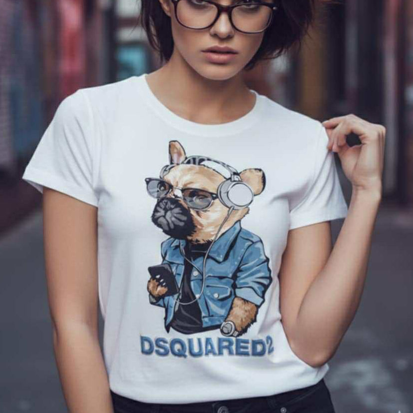 Тениска с принт DSQ16