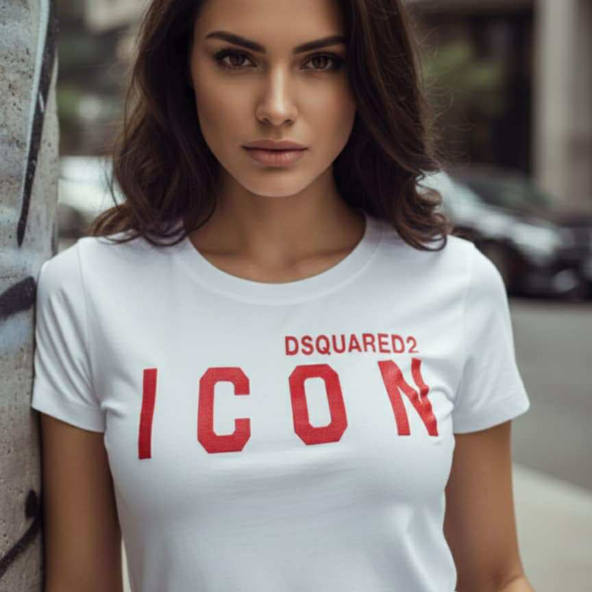 Тениска с принт DSQ42