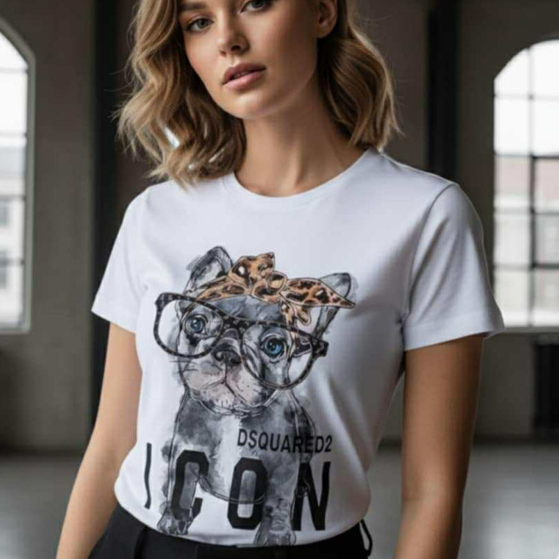 Тениска с принт DSQ56