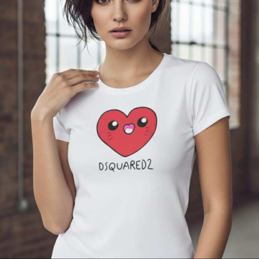 Тениска със сребърен принт DSQ63