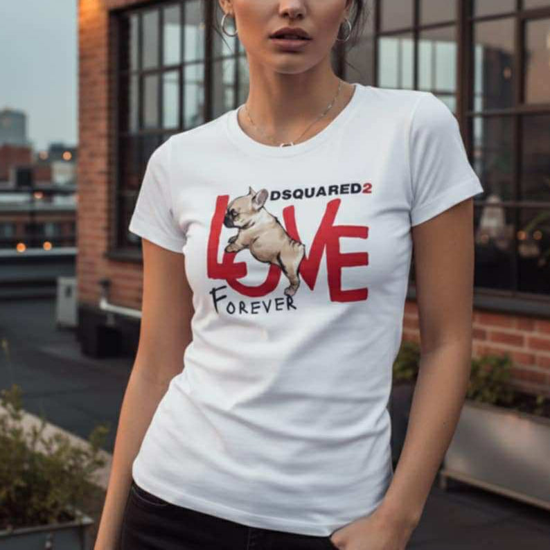 Тениска с принт DSQ68