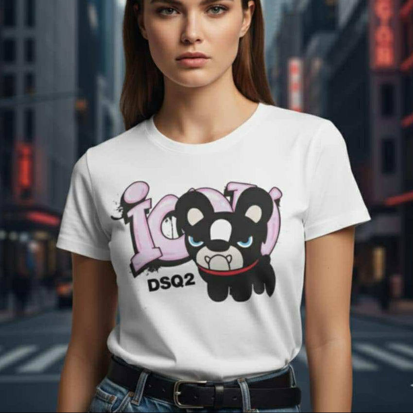 Тениска с принт DSQ75