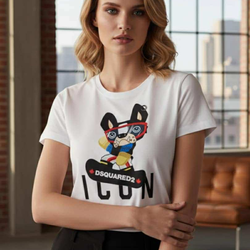 Тениска с принт DSQ78