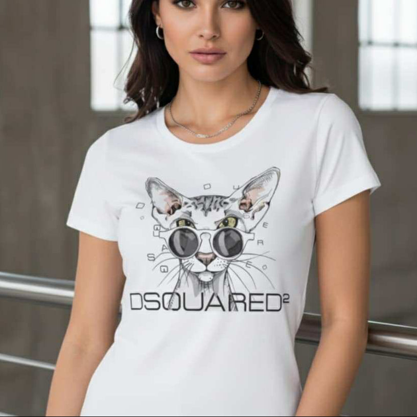 Тениска с принт DSQ82