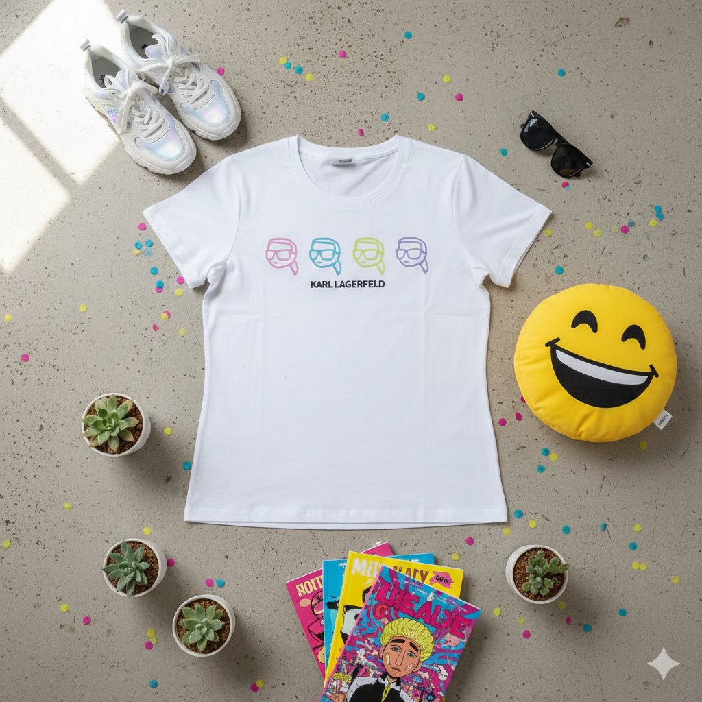 Тениска принт KL22 - FashionVibe