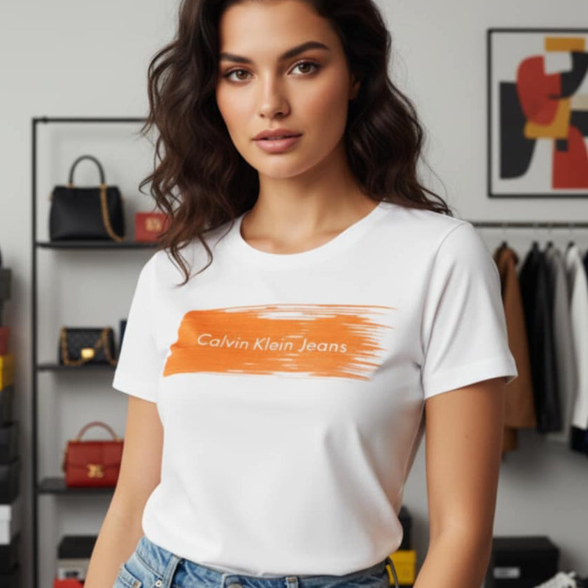 Тениска с принт CK4014 - FashionVibe