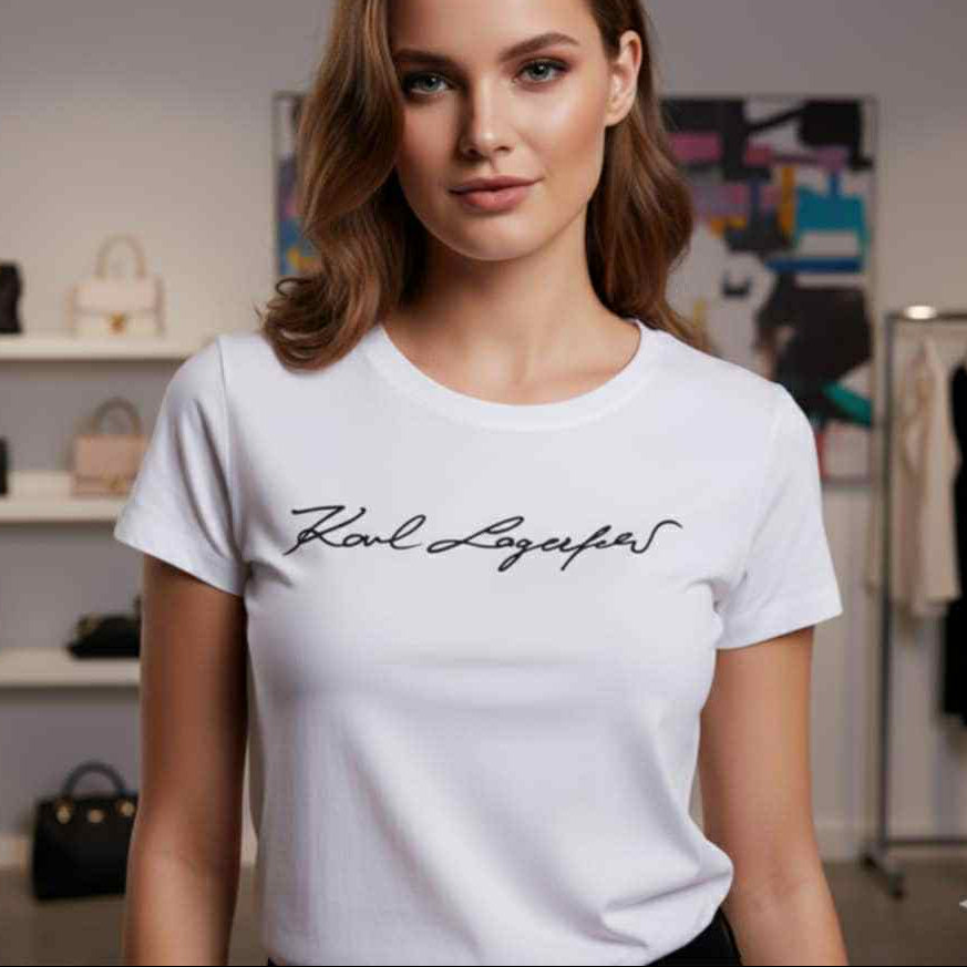 Тениска с принт KL01 - FashionVibe