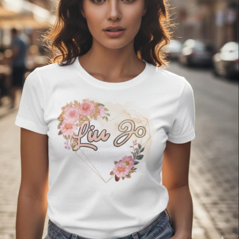 Тениска с принт LJ3012 - FashionVibe