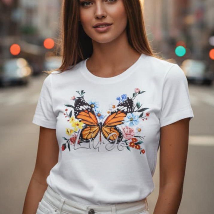 Тениска с принт LJ3023 - FashionVibe