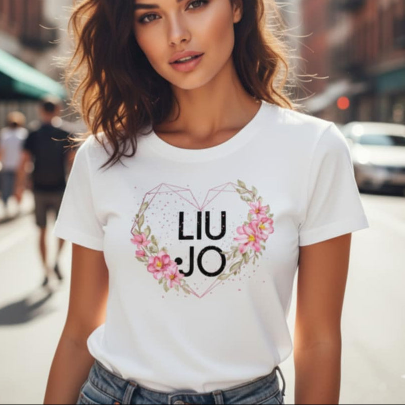 Тениска с принт LJ3033 - FashionVibe