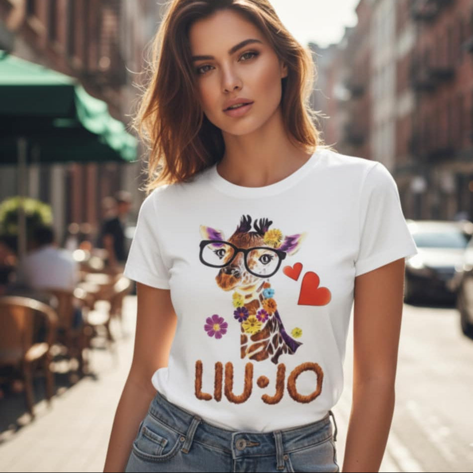 Тениска с принт LJ3047 - FashionVibe