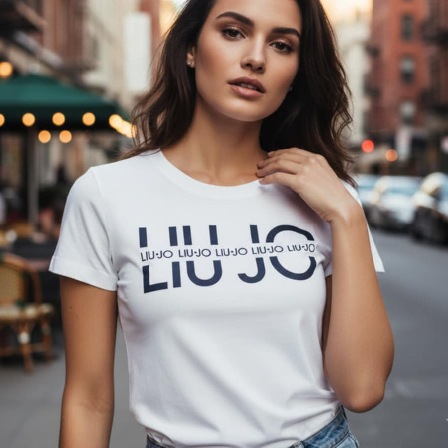 Тениска с принт LJ3050 - FashionVibe