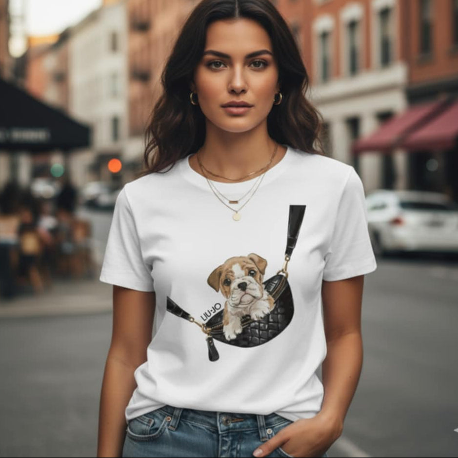 Тениска с принт LJ3052 - FashionVibe