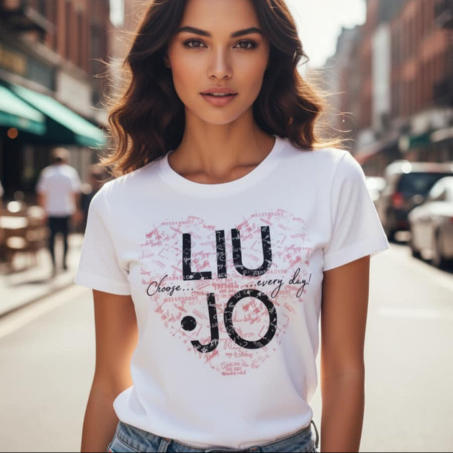 Тениска с принт LJ3056 - FashionVibe