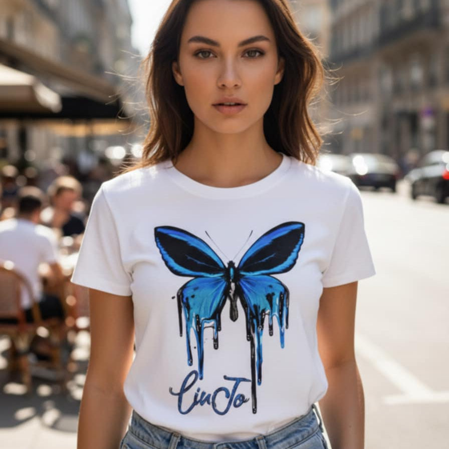 Тениска с принт LJ3059 - FashionVibe