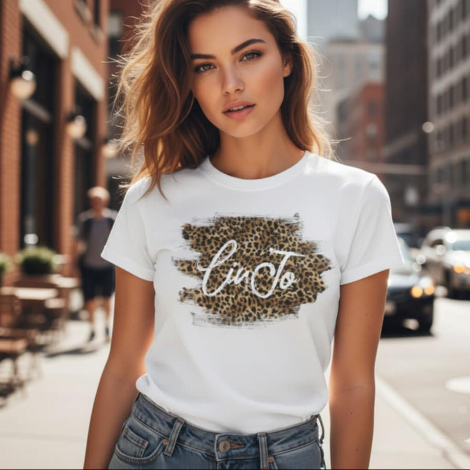 Тениска с принт LJ3060 - FashionVibe