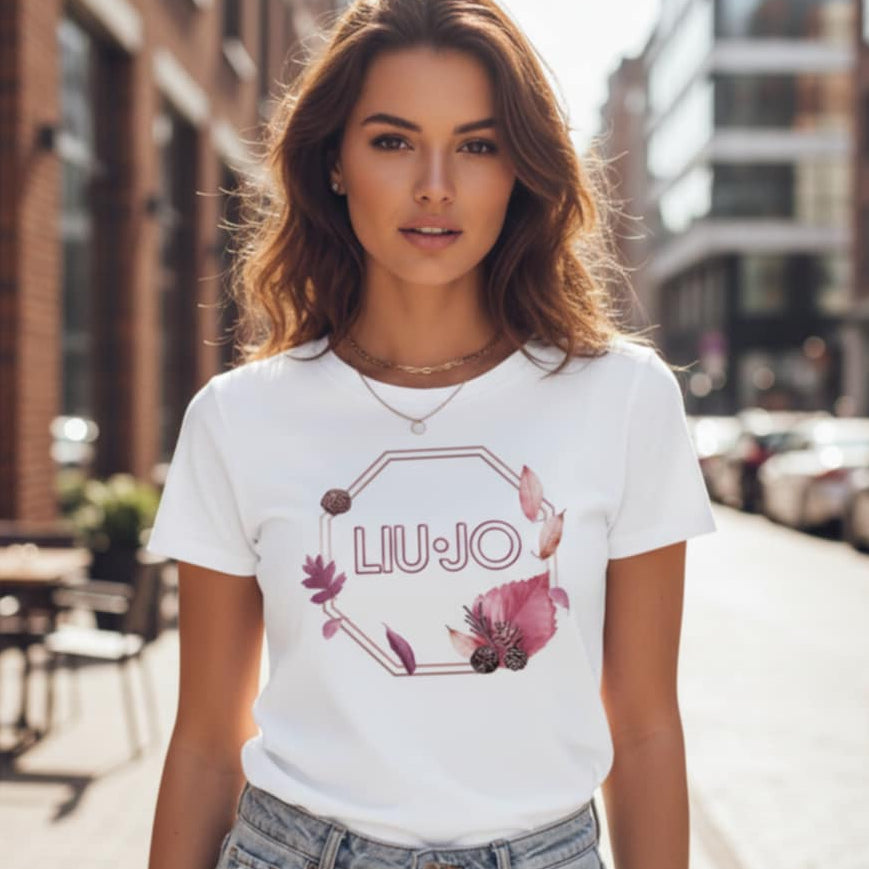 Тениска с принт LJ3073 - FashionVibe