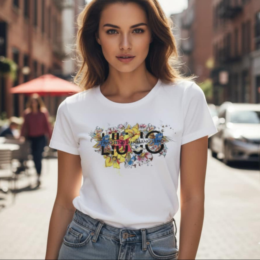 Тениска с принт LJ3074 - FashionVibe