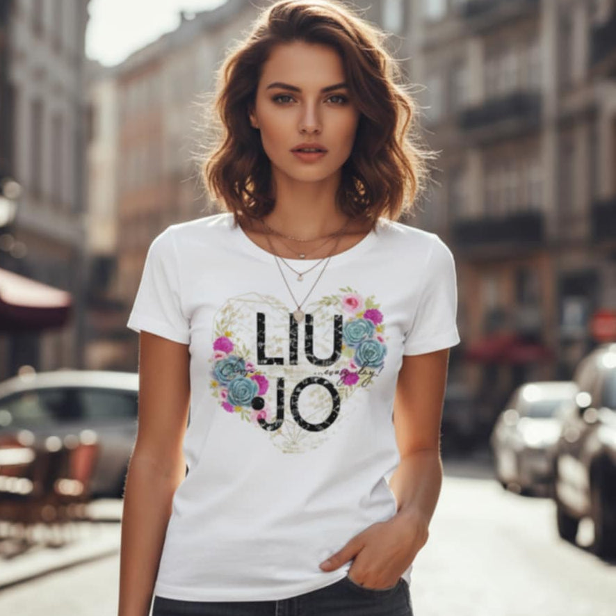 Тениска с принт LJ3080 - FashionVibe