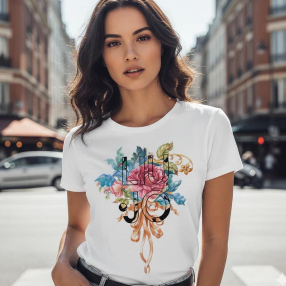 Тениска с принт LJ3086 - FashionVibe