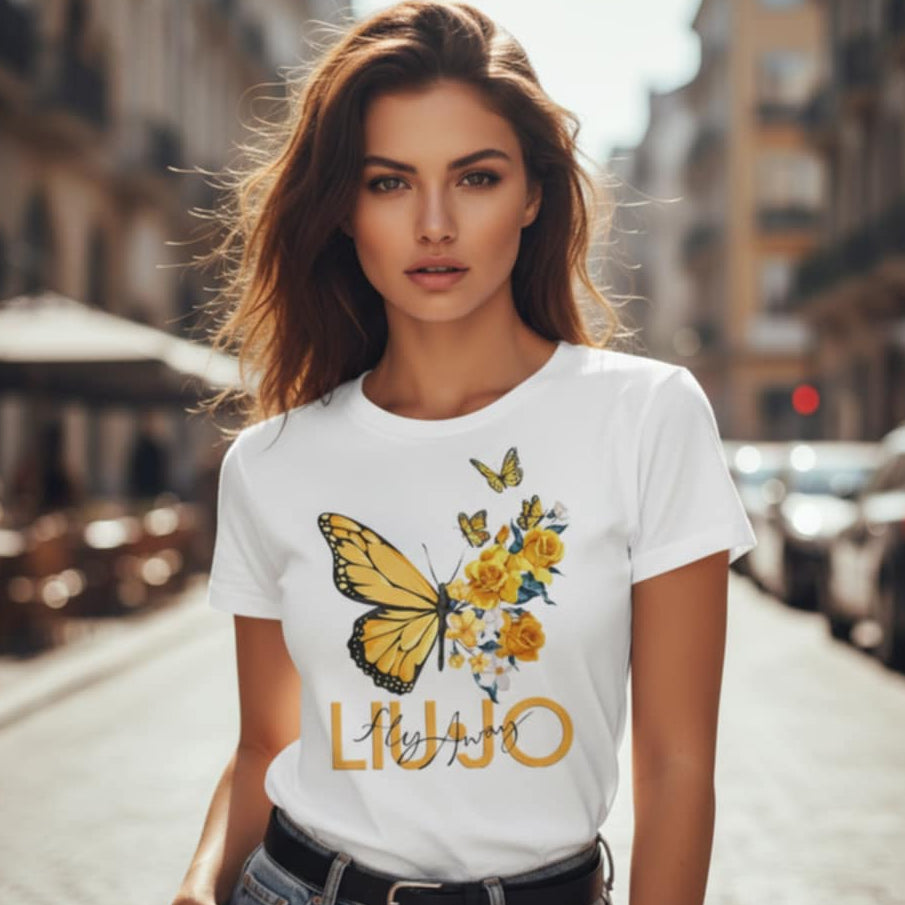 Тениска с принт LJ3088 - FashionVibe