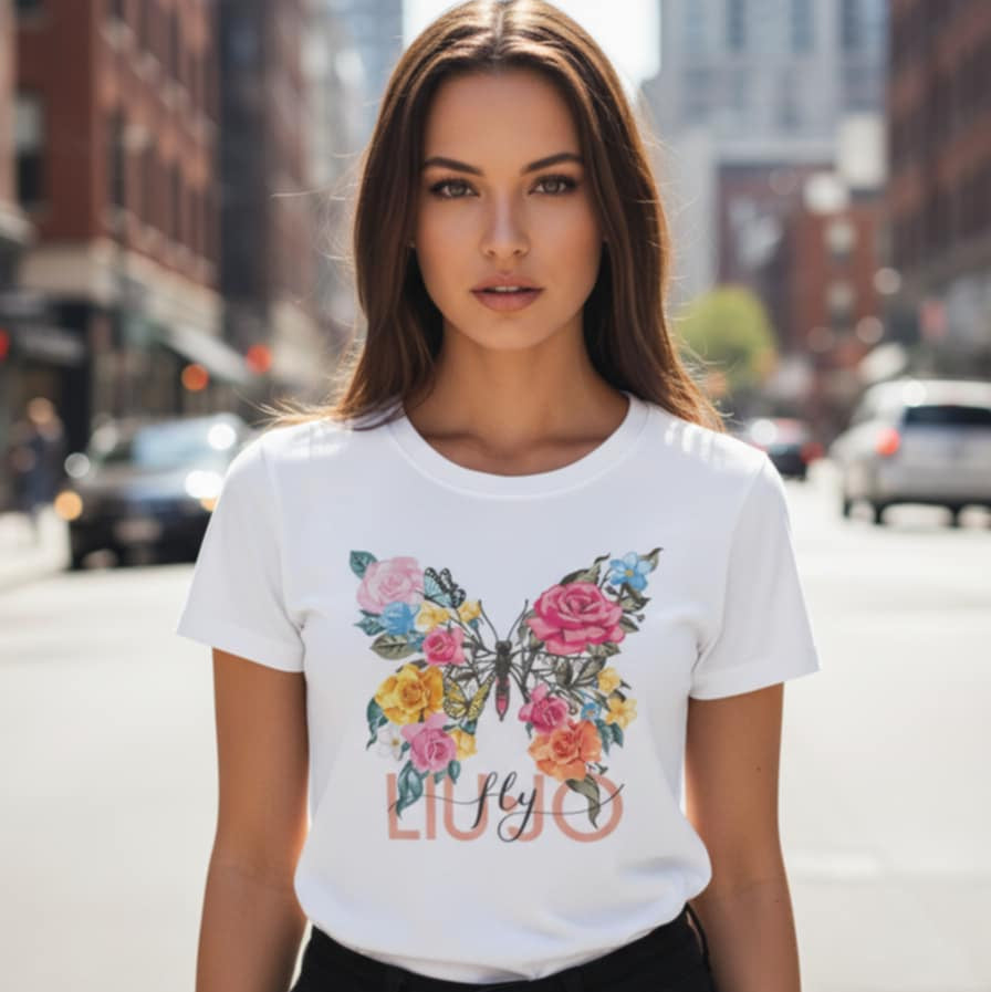 Тениска с принт LJ3090 - FashionVibe