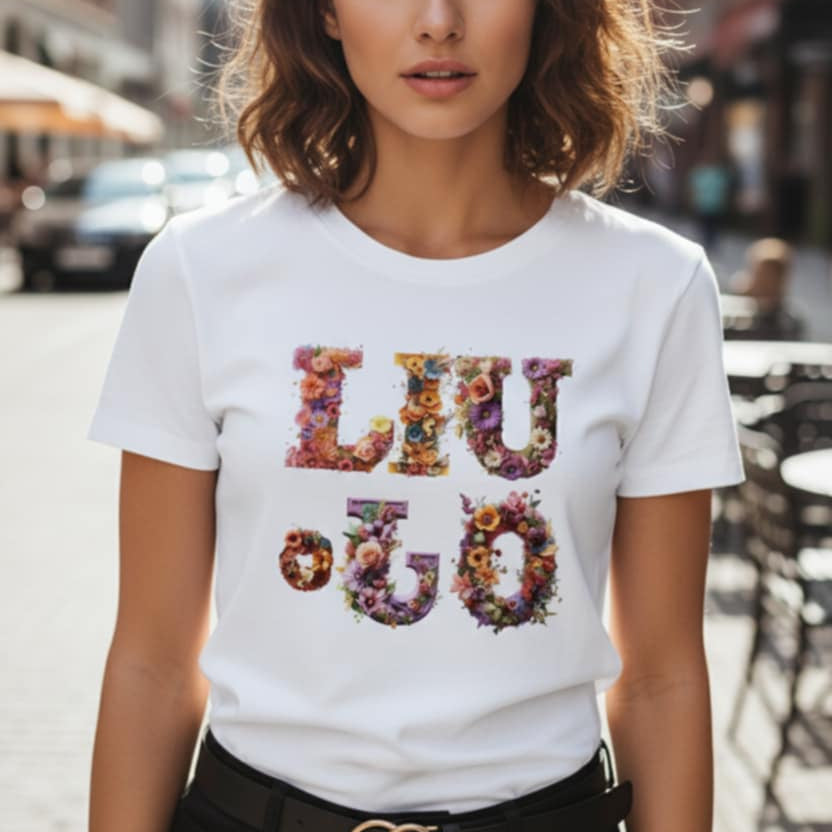 Тениска с принт LJ3093 - FashionVibe