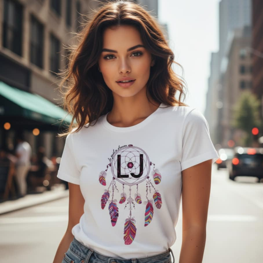 Тениска с принт LJ3095 - FashionVibe