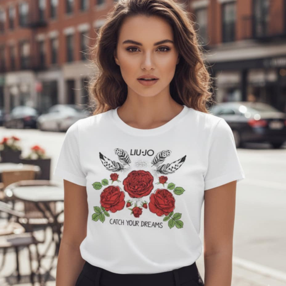 Тениска с принт LJ3096 - FashionVibe