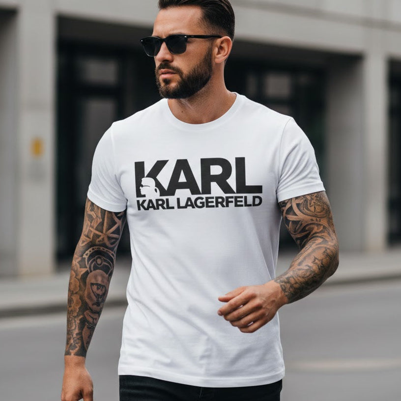 Мъжка тениска с велурен принт 33