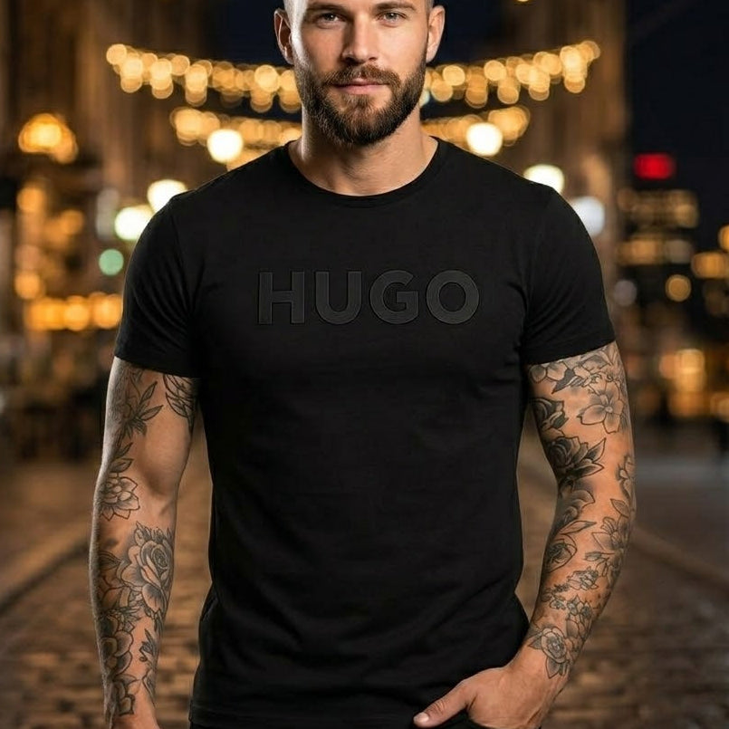 Мъжка тениска Black on Black 200